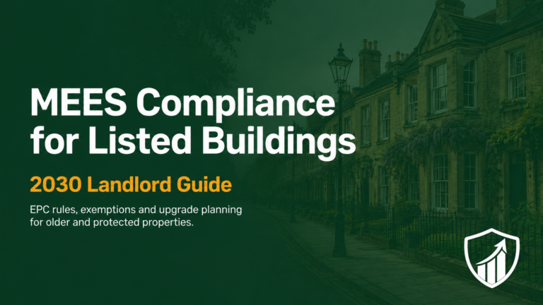 MEES compliance for listed buildings and conservation properties 2030 landlord guide